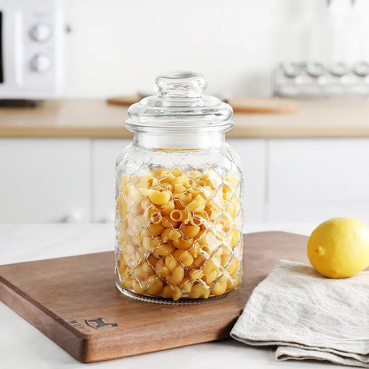 Stained Glass Sealed Jar Love Glass Bottle Household Transparent With Lid Liebe - Making Life Easier