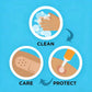 100Pcs Waterproof Breathable Cushion Adhesive Plaster Wound Hemostasis Sticker Band First Aid Medical Gauze 