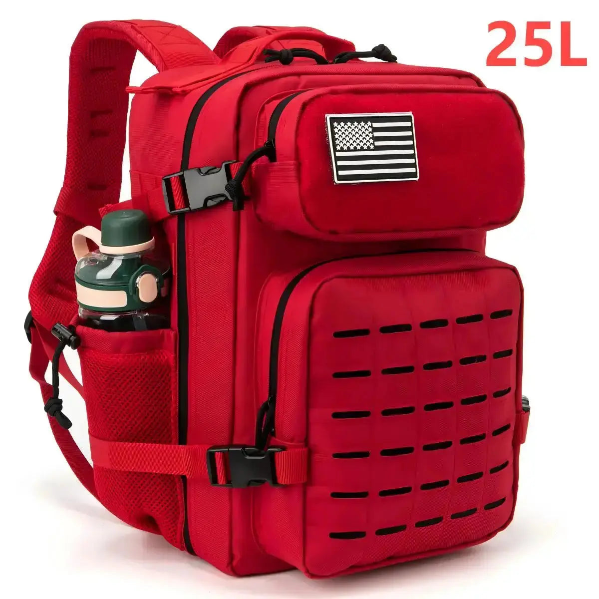 25L/45L Tactical Backpack for Men and Women Outdoor Survival Bug Out Bag Small School Rucksack Hking with Bottle Holder HASHTAG