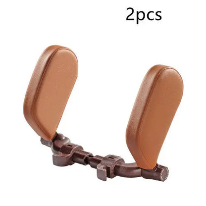 Car headrest pillow Sleep Adjustable Side Car Soft Travel Seat Headrest Auto Leather Support Neck Pillow Cushion car accessories