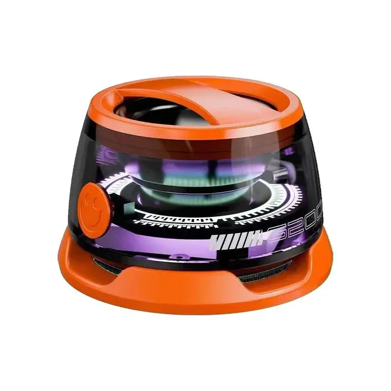 Mini Travel Stereo Speaker Outdoor Magnetic Bluetooth Speaker Wireless Portable with RGB Color Light and Phone Holder for IOS - HASHTAG