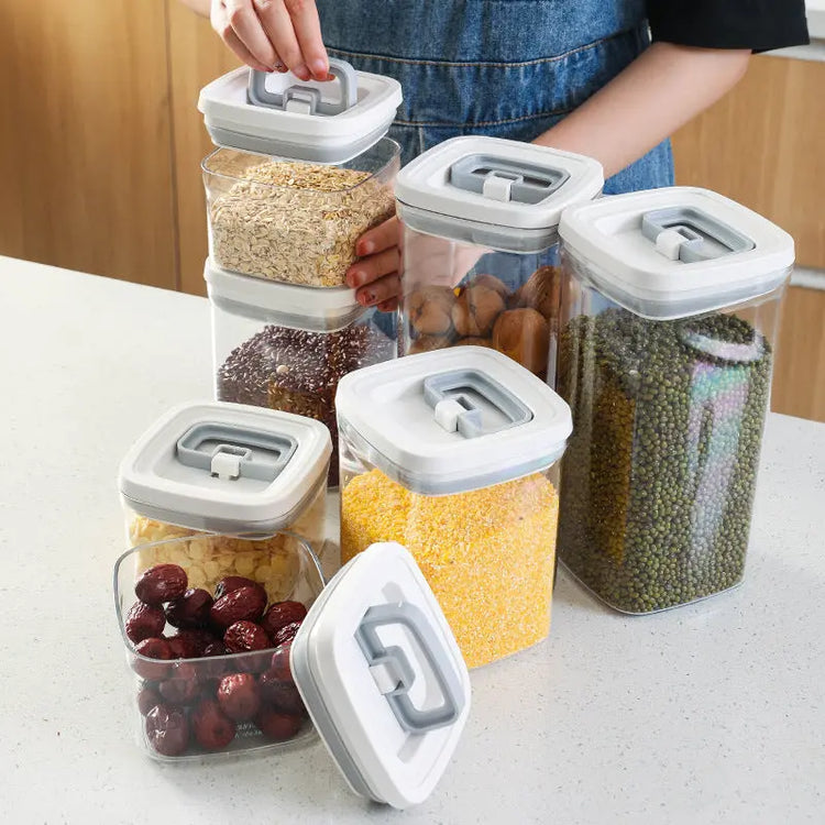 Transparent Stackable Kitchen Dry Goods Crisper - HASHTAG