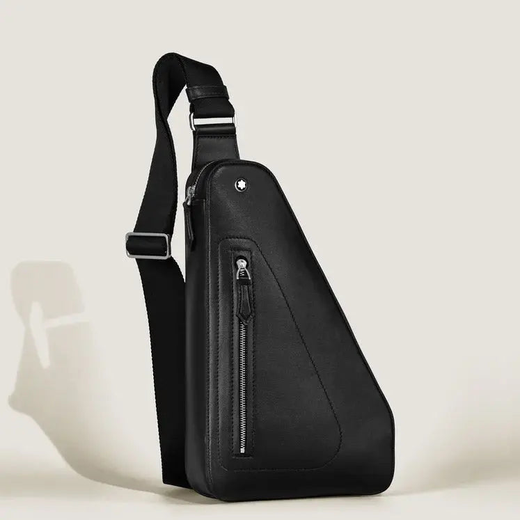 Montblanc borsa a tracolla Soft compatta nero 198742 Capodagli 1937