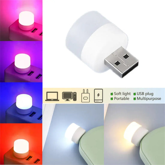 USB Plug Lamp Computer Mobile Power Charging USB Small Book Lamps LED Eye Protection Reading Light Small Rotonde Light Night AliExpress