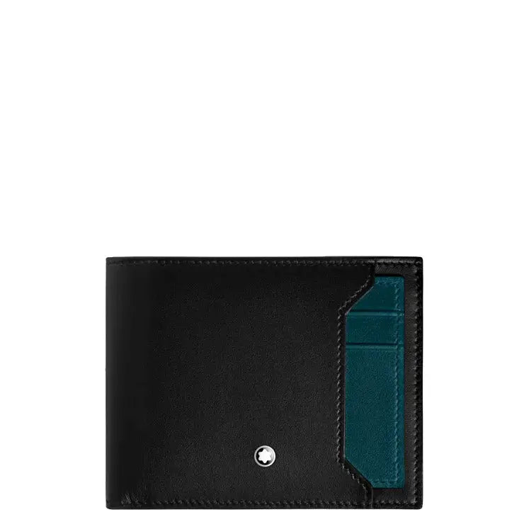Montblanc portafoglio 6 scomparti con porta carte amovibile Soft blu legion 198745 Capodagli 1937