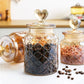 Stained Glass Sealed Jar Love Glass Bottle Household Transparent With Lid - HASHTAG