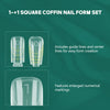 Nailpop 150 pcs Double Ended Nail Dual Forms Square Coffin Shape Extension 15 Sizes Professional Salon Quality Nail Art Tools HASHTAG