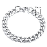 Vnox Mens Simple 3-11mm Stainless Steel Curb Cuban Link Chain Bracelets for Women Unisex Wrist Jewelry Gifts HASHTAG