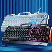 YINDIAO V2 Computer Wired Keyboard E-sports Gaming Typing Office Universal USB Plug-in Hair Light Keyboard Available For Windows System HASHTAG