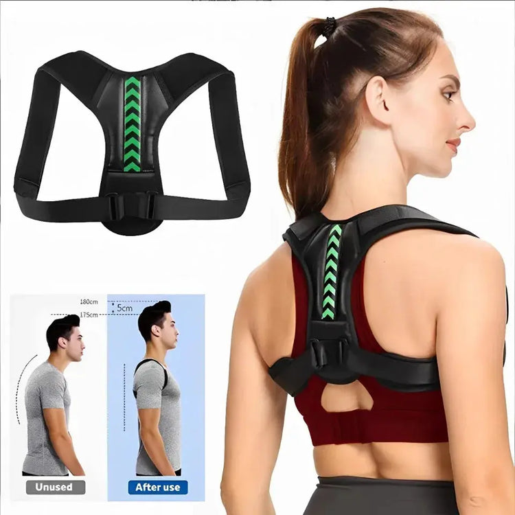 Adjustable Back Shoulder Posture Corrector Belt Clavicle Spine Support Upper Back Neck Brace for Home Office Sport Use - HASHTAG