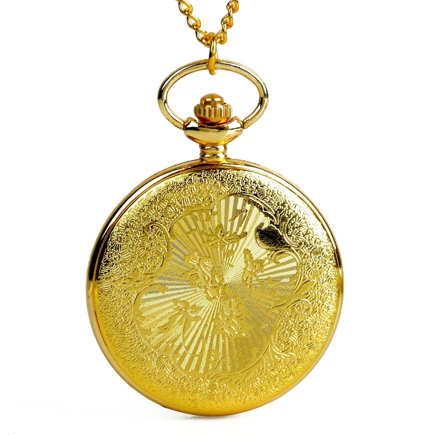 Large Gold Train Pocket Watch
