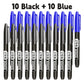 6 PCS Permanent Marker Pen Manga Drawing Markers Black Blue Red Waterproof Ink Sketch Pens Stationery Art School Supplies - HASHTAG