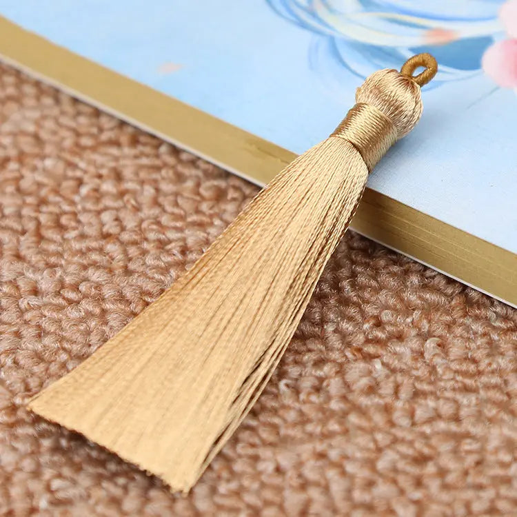 Bookmark Polyester Faux Ice Silk Coil Tassel Chinese Design - HASHTAG