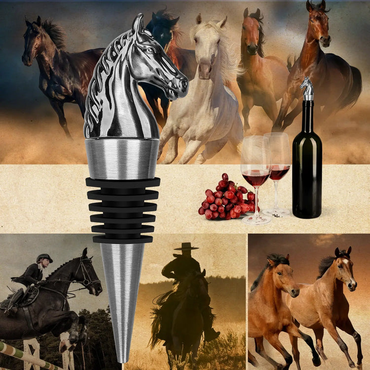 Luxury Horse Head Wine Bottle Stopper Animal-shaped Wine Stopper For Preserving Red Wine, A Kitchen Storage Gift, A Birthday Gift For Universal Wine Preservation Supplies. AliExpress