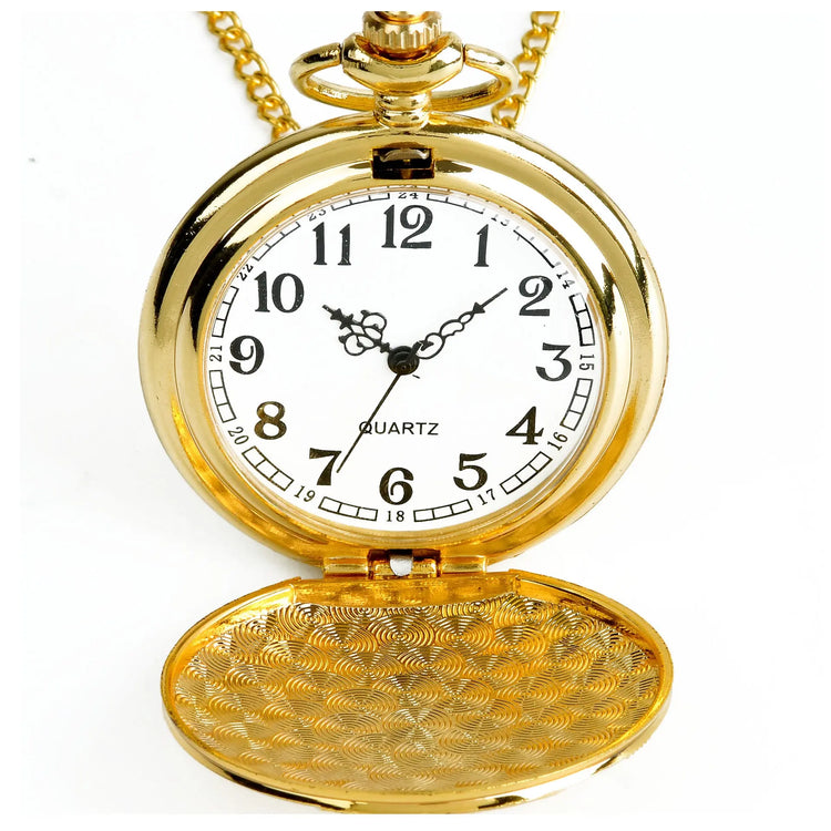 Large Gold Train Pocket Watch
