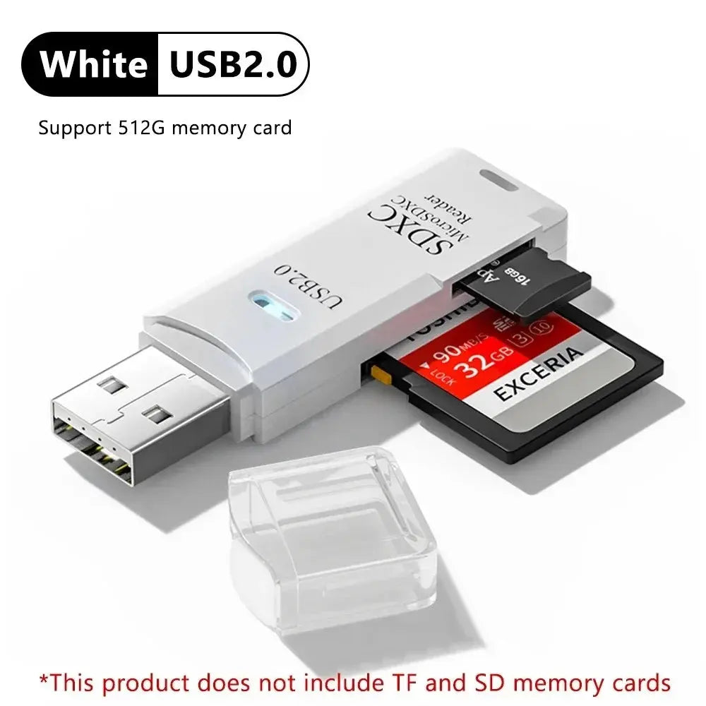 2 IN 1 USB 3.0 /USB 2.0 Card Reader SD TF Card Memory Card Reader High Speed Smart Card reader Adapter For PC Laptop Accessories - HASHTAG