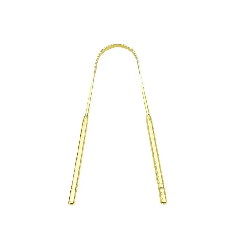 3pcs Stainless Steel Tongue Scraper U-shaped Metal Fresh Breath Cleaning Coated Tongue Toothbrush Oral Hygiene Care Tools HASHTAG