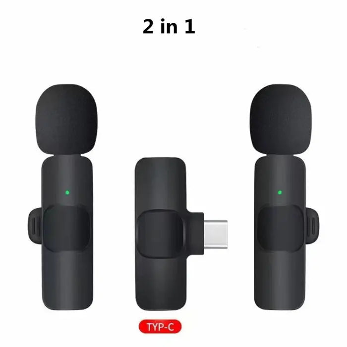 Wireless Lavalier Microphone Portable Audio Video Recording Mini Mic For I Phone Android Long Battery Life Live Broadcast Gaming HASHTAG