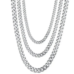 3.5-7MM Wide Stainless Steel Necklaces For Men Punk Cuban Link Chain Choker Women Hip Hop Fashion Party Jewelry Accessories HASHTAG