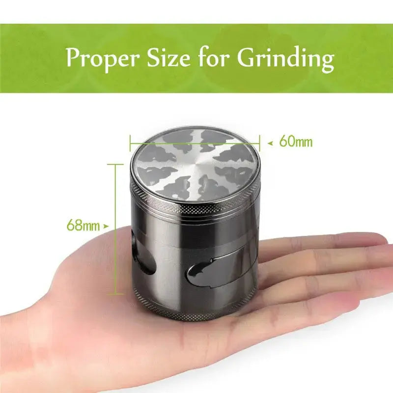 60MM 4 Layers Tobacco Grinder Zinc Alloy Manual Cigarette Tobacco Grinder Smoke Mill  Herbal Herb Spice Mill Grass Smoke Grinder - HASHTAG