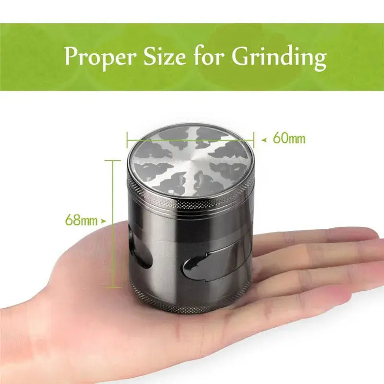 60MM 4 Layers Tobacco Grinder Zinc Alloy Manual Cigarette Tobacco Grinder Smoke Mill  Herbal Herb Spice Mill Grass Smoke Grinder - HASHTAG