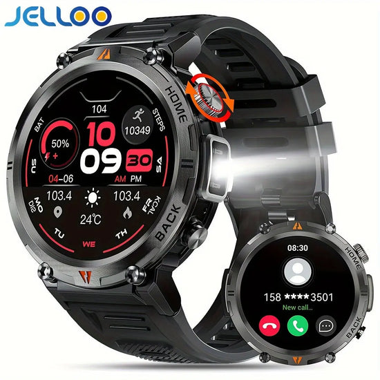 Orologio intelligente JELLOO con torcia, smartwatch touch screen da 3,68 - My Hashtag Shop