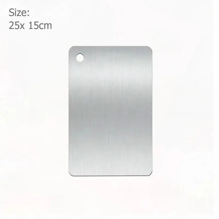 WXCOO Chopping Board Stainless Steel Double Sided Thickened Kneading Dough Board Kitchen Household Fruit Cutting Block HASHTAG