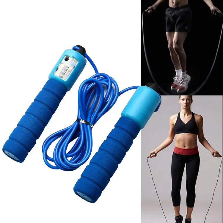 Skipping Rope With Counter Adjustable Length Counter Wear-resistant Foam Cotton Handle JumpRope Exercise Portable Sports Training Equipment - HASHTAG