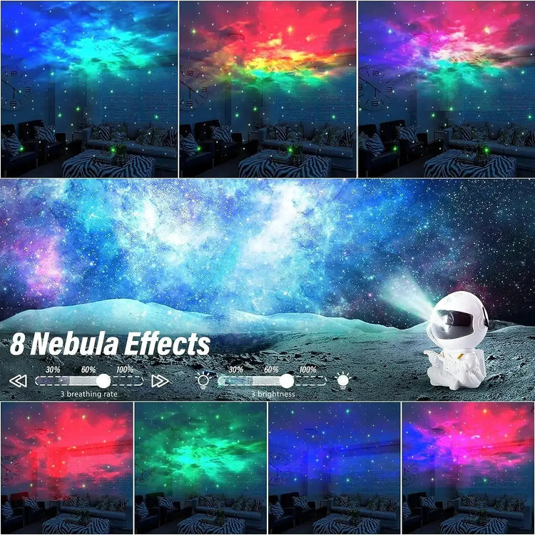 Galaxy Star Projector Night Light Astronaut Space Ceiling LED Lamp for Bedroom Home Decor Kids Gift - Starry Nebula Projector - My Hashtag Shop