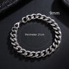 New Trendy Cuban Chain Men Bracelet Classic Stainless Steel 3/5/7/9mm Width Chain Bracelet For Men Women Jewelry Gift HASHTAG
