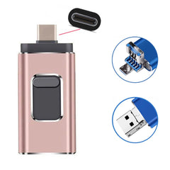 USB C Flash Drive 128GB, 3 in 1 OTG USB Type C Memory Stick Dual Type C Flash Drive Thumb Drive Photo Stick Jump Drive for USB-C Smartphone Tablet Computer Mac Laptop HASHTAG