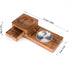 Wooden Cigar Ashtray with Tobacco Cigar Drawer & Whiskey Cup Holder Tray Heavy-Duty Desktop Decorative Smoking Accessories Gifts - HASHTAG