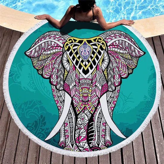 Printed beach towel shawl beach towel - HASHTAG