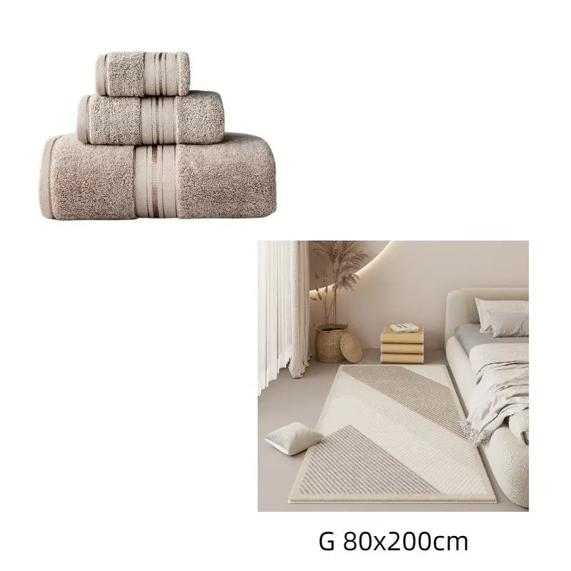 Pure Cotton Thick  Bath Towel Set Liebe - Making Life Easier