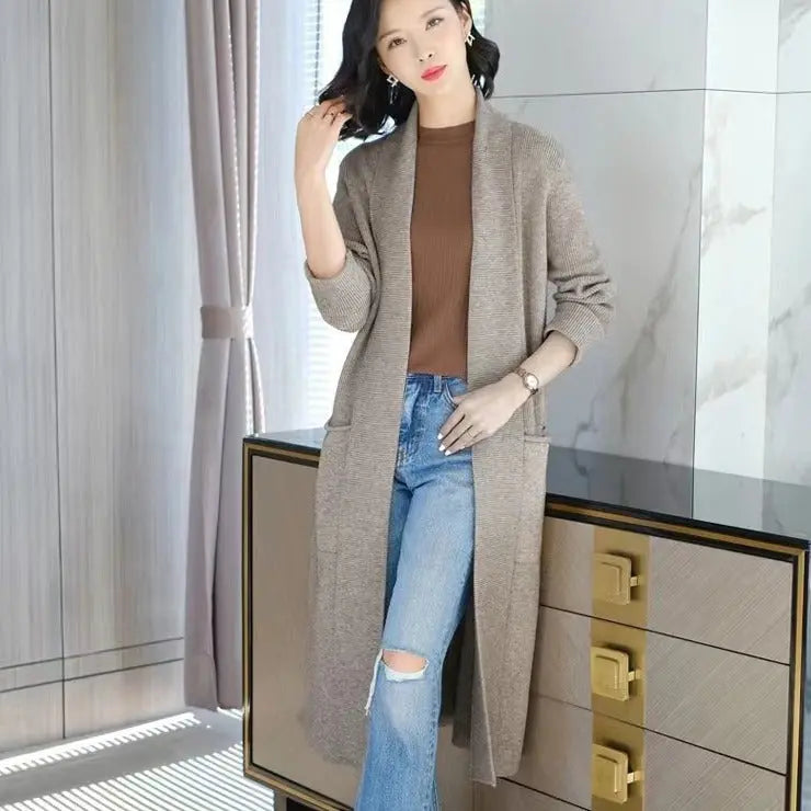 Autumn Winter Plus-Size Long Knitted Sweater HASHTAG
