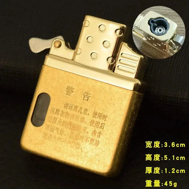 Zorro Original Butane Gas Insert Movement Accessories Replace Inner Liner Windproof Single Double Jet Transparent Visible Gas HASHTAG BAR TABACCHI