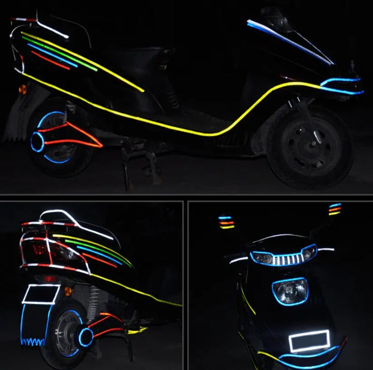 Car and motorcycle bicycle reflective stickers mountain bike luminous stickers dead fly bicycle wheel body sticker AliExpress