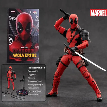 New ZD Toys Deadpool & Wolverine Model 7in 1/10 Action Figures Deadpool Model Marvel Superheroes Collection Ornaments Boys Gifts - HASHTAG