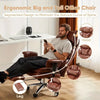 Supreme Comfort Reclining Desk Chair - Ergonomic High Back with Footrest, Adjustable Height for Big & Tall, Luxury PU Leather Executive Computer Task Chair, Lumbar Support & Padded Armrests HASHTAG