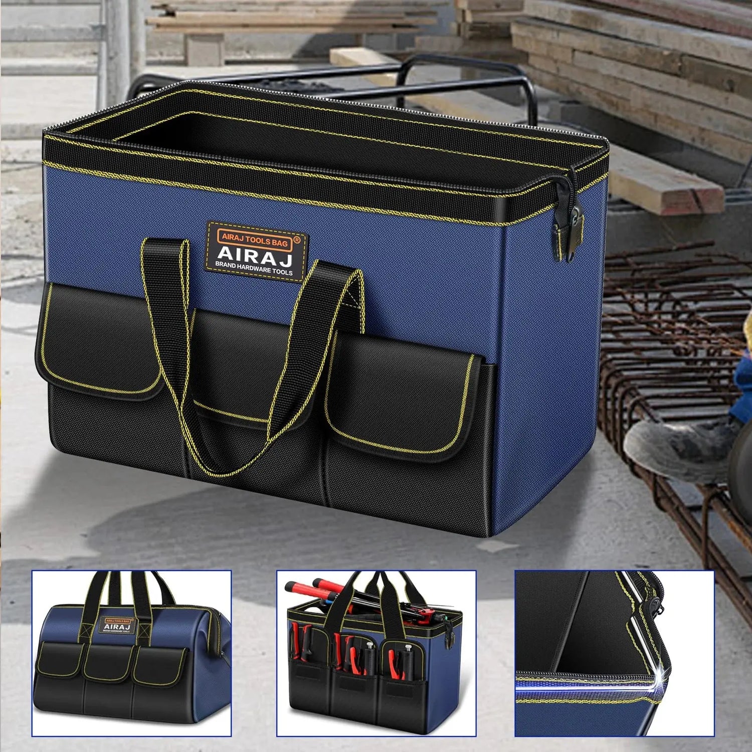 AIRAJ Multifunctional Tool Bags 1680D Oxford Cloth Electrician Bags Waterproof and Wear-Resistant High Capacity Storage Bags - HASHTAG