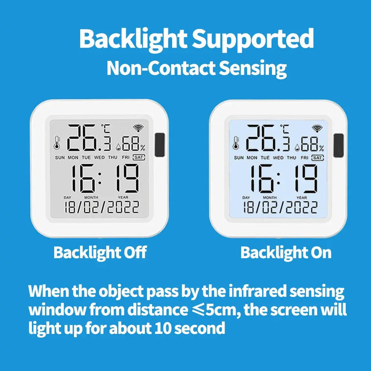 Smart Thermometer hygrometer Tuya WiFi Temperature and Humidity Sensor With Backlight APP Remote Control Work with Tuya Alexa - My Hashtag Shop