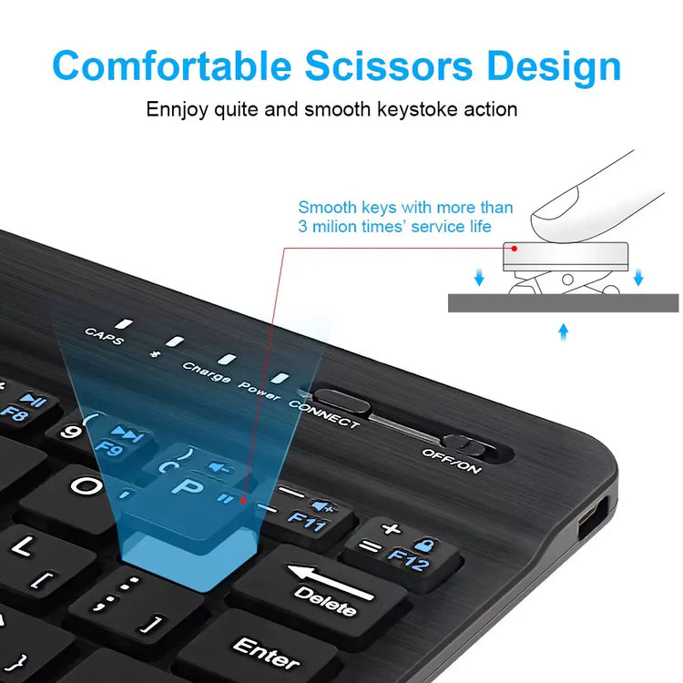 Mini Bluetooth Wireless Keyboard Mouse Set Rechargeable for Phone Tablet English Keyboards for Android Ios Windows XP Laptop PC