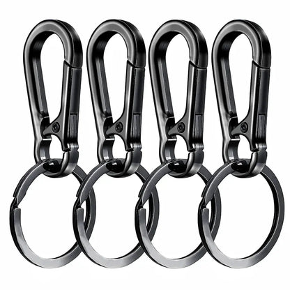 4Pcs Carabiner Clip Keychain Metal Carabiner Shape Key Ring Keyring Key Holder Clips Hook Holder Organizer for Car Keys Finder f - HASHTAG
