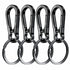4Pcs Carabiner Clip Keychain Metal Carabiner Shape Key Ring Keyring Key Holder Clips Hook Holder Organizer for Car Keys Finder f - HASHTAG