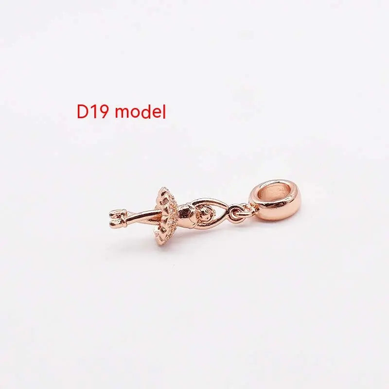 14K Gold Copper Plating Large Hole Spacer Bead Pendant Charms Liebe - Making Life Easier