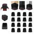 16PCS Transparent Table Chair Leg Protectors Caps Round Square for Furniture Foot Legs Cover Floor Protector with Felt Bottom - HASHTAG