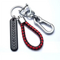 Trendy DIY Mobile Phone Number Plate Pendant Keychain for Men Punk Simple Woven Leather Rope Anti-lost Car Key Chain Accessories HASHTAG