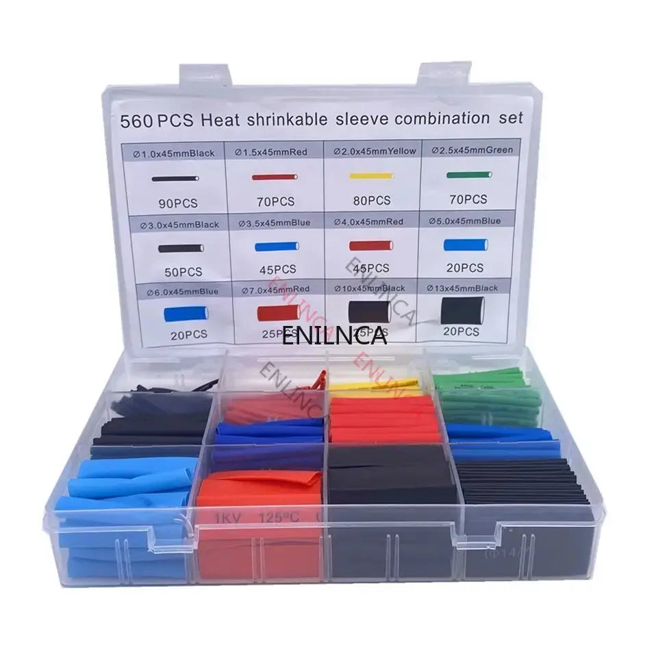 127-750pcs Heat-shrink Tubing Thermoresistant Tube Heat Shrink Wrapping Kit Electrical Connection Wire Cable Insulation Sleeving - HASHTAG