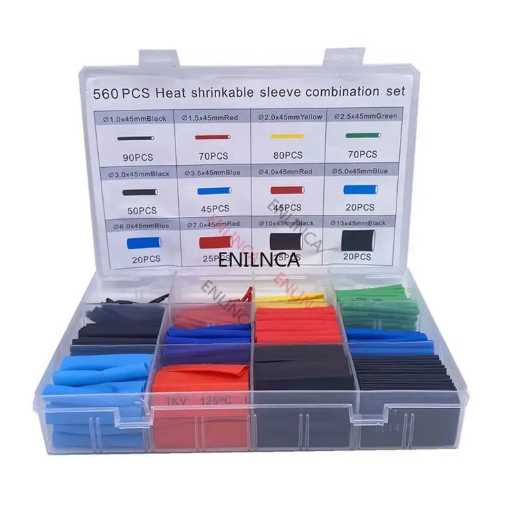 127-750pcs Heat-shrink Tubing Thermoresistant Tube Heat Shrink Wrapping Kit Electrical Connection Wire Cable Insulation Sleeving - HASHTAG