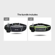 Luan Miao Sports Waist Pack - Black & White, Waterproof Polyester, Adjustable Strap, Multi-Pocket Design for Running, Hiking, and Fitness, Outdoor Gear | Adjustable Waist Pack | Durable Zipper Closure, Running Gear HASHTAG